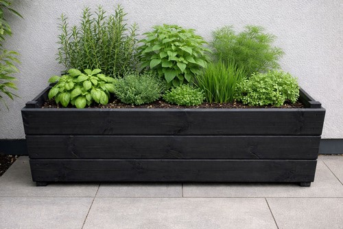 Outdoor wooden planter box - outdoor,