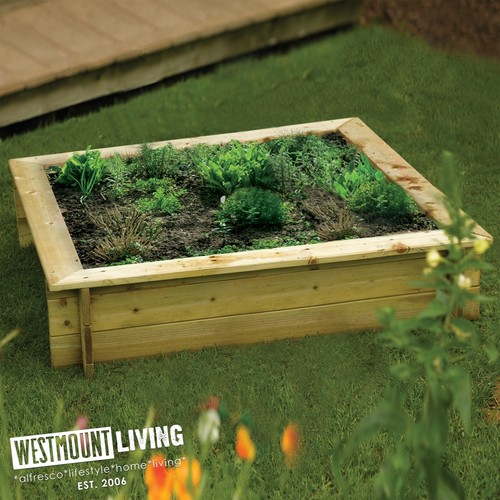 Wooden timber garden raised - garden,