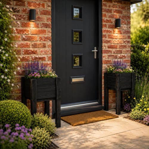 Tall wooden garden planters - tall,