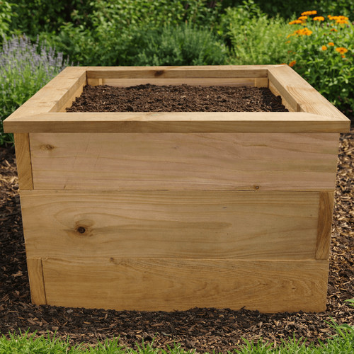 Cedar wood raised bed premium - bed,