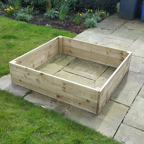 Wooden raised growing bed - wooden,