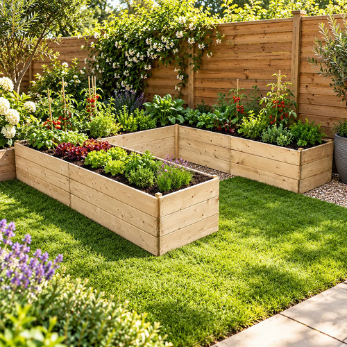 Shaped planter timber - planter, –