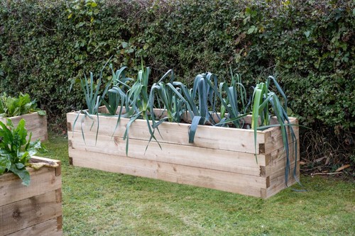 Wooden garden planter trough - wooden,
