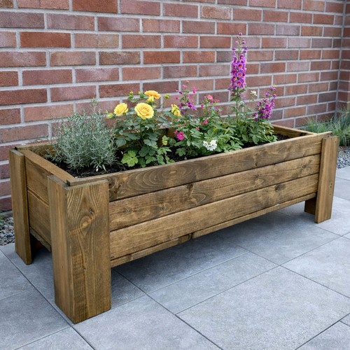 Wooden raised planter for - wooden,