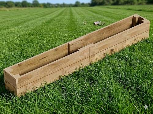Rustic wooden raised garden - raised,