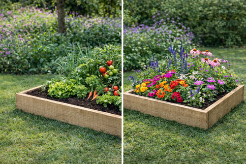 Rough sawn timber garden - timber,