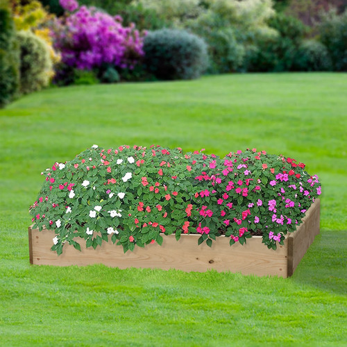 Rectangular timber raised bed - rectangular,