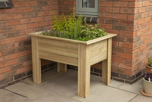 Wooden herb planter - herb, forest