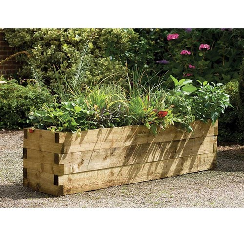 Garden trough planter bed - garden,