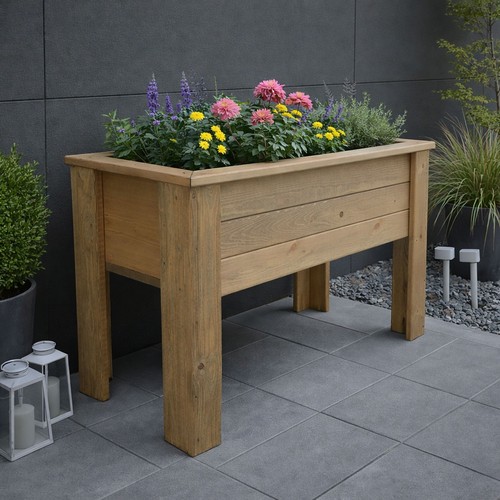 Garden wooden planter grow - planter, box
